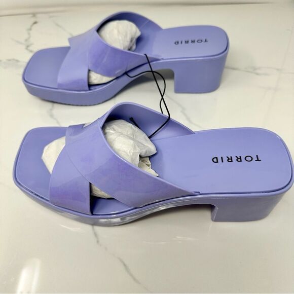 Torrid Jelly Criss Cross Heels- Size 8WW - Picture 11 of 12